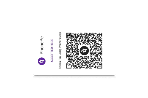 PhonePe QR PVC Card