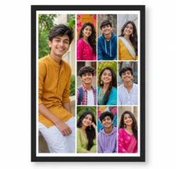 10 Photo Collage Frame 1 Hero 9 Mini Grid Collage Layout