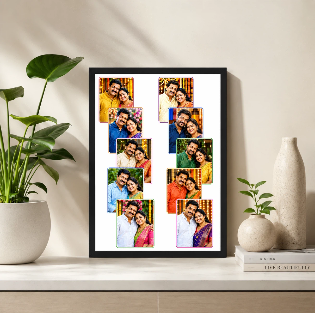 10 Photo Collage Frame 10 Cascade Diagonal Flow Layout 2 10 Photo Collage Frame 10 Cascade Diagonal Flow Layout - Image 2