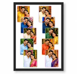 10 Photo Collage Frame 10 Cascade Diagonal Flow Layout
