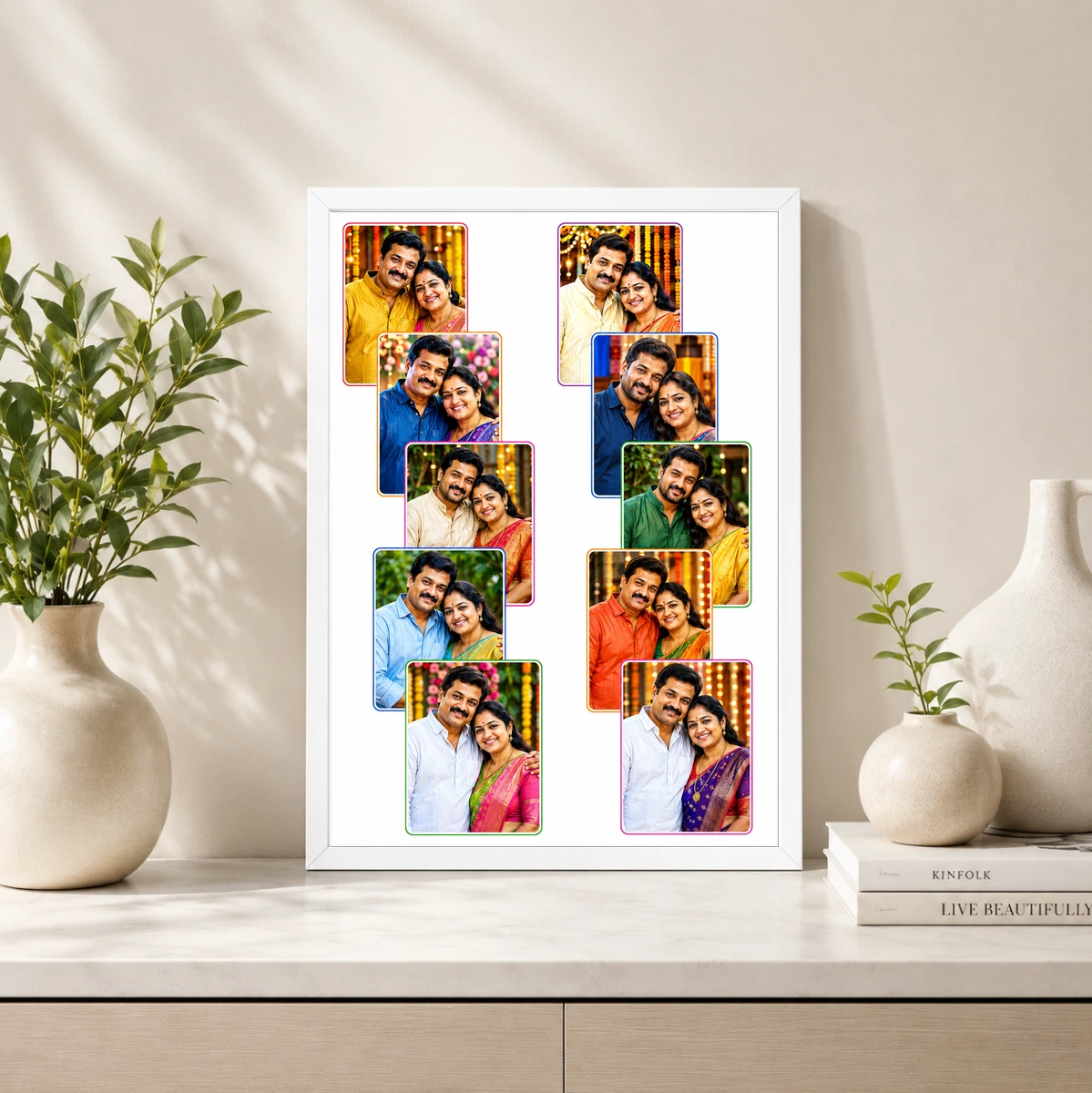 10 Photo Collage Frame 10 Cascade Diagonal Flow Layout 4 10 Photo Collage Frame 10 Cascade Diagonal Flow Layout - Image 4