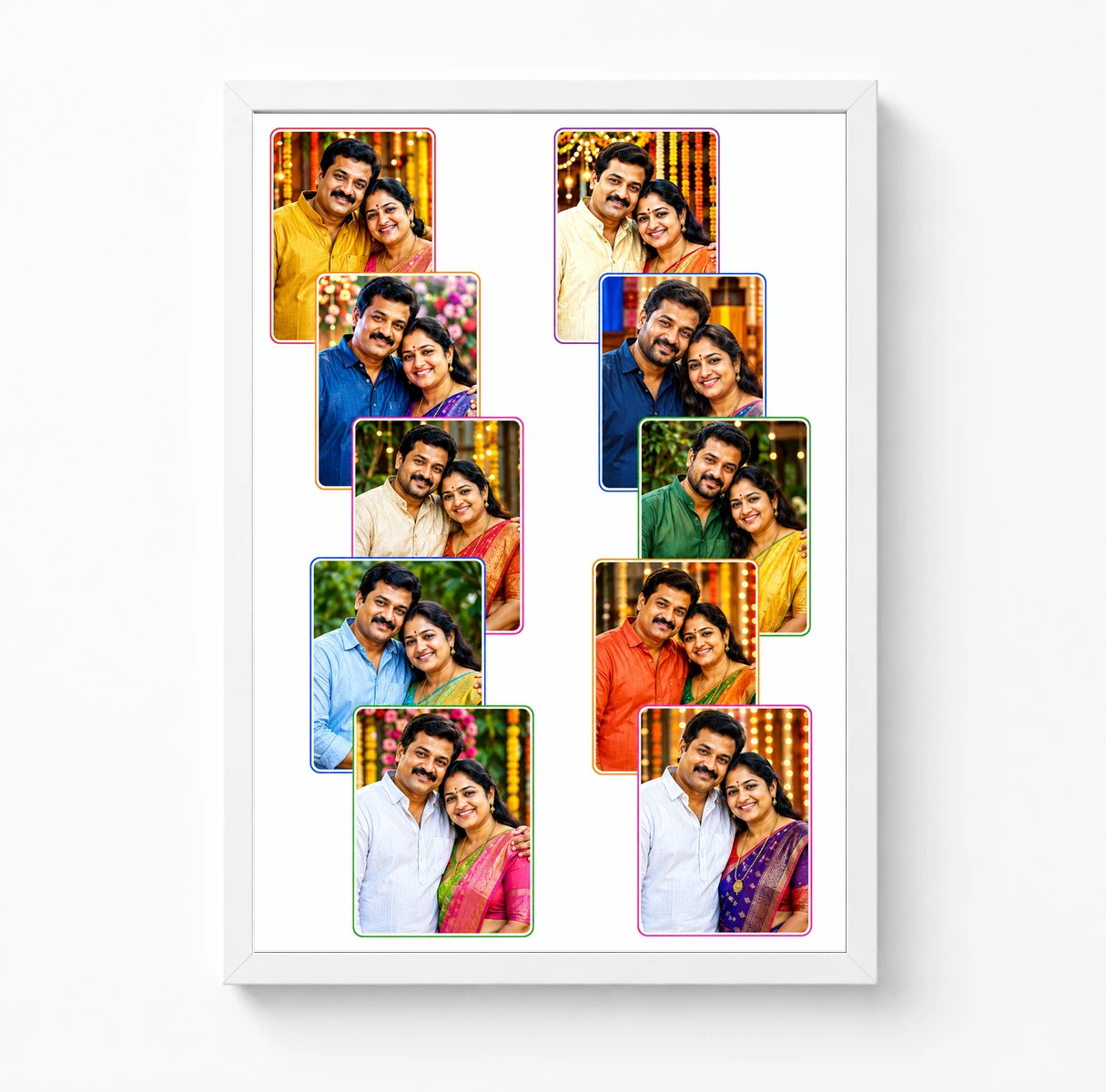 10 Photo Collage Frame 10 Cascade Diagonal Flow Layout 3 10 Photo Collage Frame 10 Cascade Diagonal Flow Layout - Image 3