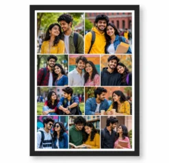 10 Photo Collage Frame 2+3+2+3 Alternating Row Layout