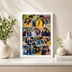 10 photo collage frame 2 3 2 3 alternating row layout india 04 white 2
