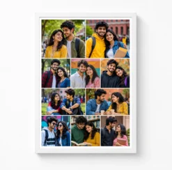 10 photo collage frame 2 3 2 3 alternating row layout india 04 white main