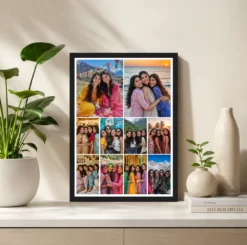 Alternative view of 10 Photo Collage Frame 2+4+4 Three Tier Grid Layout