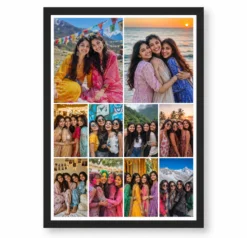 10 Photo Collage Frame 2+4+4 Three Tier Grid Layout