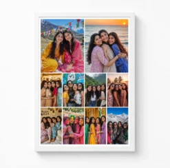 10 Photo Collage Frame 2+4+4 Three Tier Grid Layout 6 10 photo collage frame 2 4 4 three tier grid layout india 05 white main