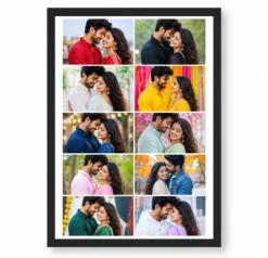 10 Photo Collage Frame 2x5 Vertical Grid Layout