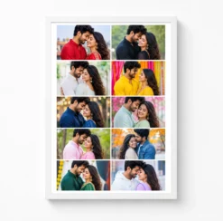 10 photo collage frame 2x5 vertical grid layout india 06 white main