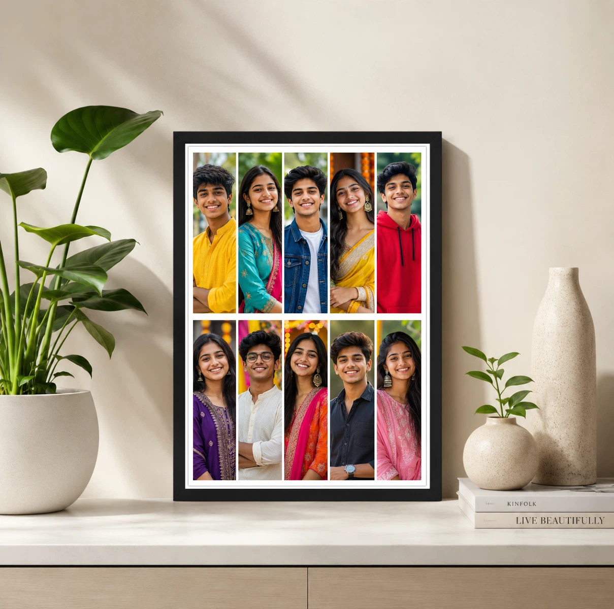10 Photo Collage Frame 5 Top Row Full Width 5 Bottom Row Layout 2 10 Photo Collage Frame 5 Top Row Full Width 5 Bottom Row Layout - Image 2