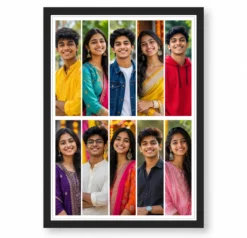 10 Photo Collage Frame 5 Top Row Full Width 5 Bottom Row Layout