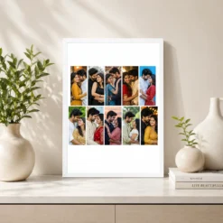 10 photo collage frame brick pattern 5 5 offset layout india 09 white 2