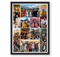 10 Photo Collage Frame Central Big 4+2+4 Frame Layout