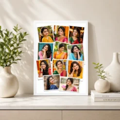 10 photo collage frame scattered mini polaroids 10 layout india 13 white 2