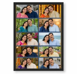 10 Photo Collage Frame Slate Blue 10 Slot Corporate Premium Layout
