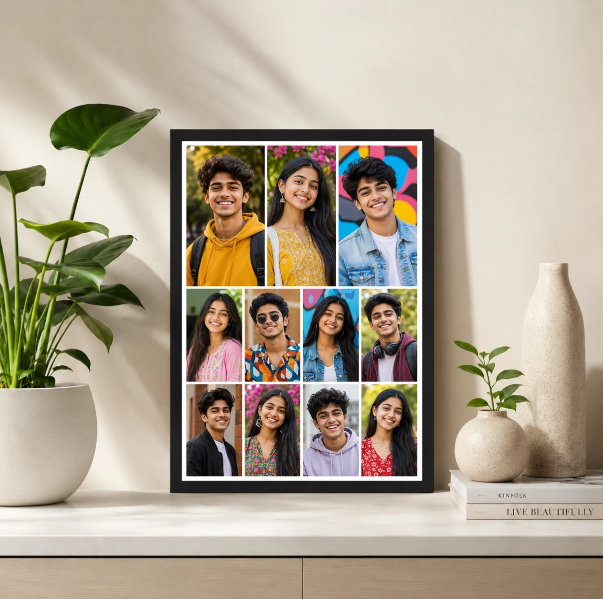 11 Photo Collage Frame 3+4+4 Three Row Layout 2 11 Photo Collage Frame 3+4+4 Three Row Layout - Image 2