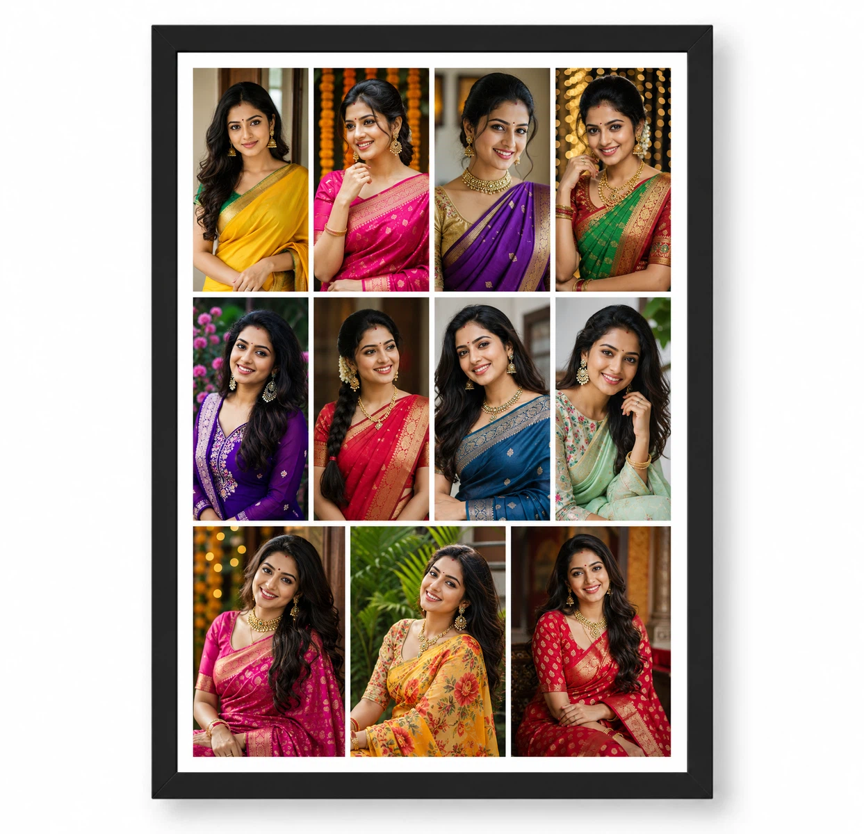 11 Photo Collage Frame 4+4+3 Three Row Grid Layout 1 11 Photo Collage Frame 4+4+3 Three Row Grid Layout