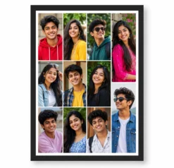 11 Photo Collage Frame 4-Column 3+3+3+2 Uneven Layout