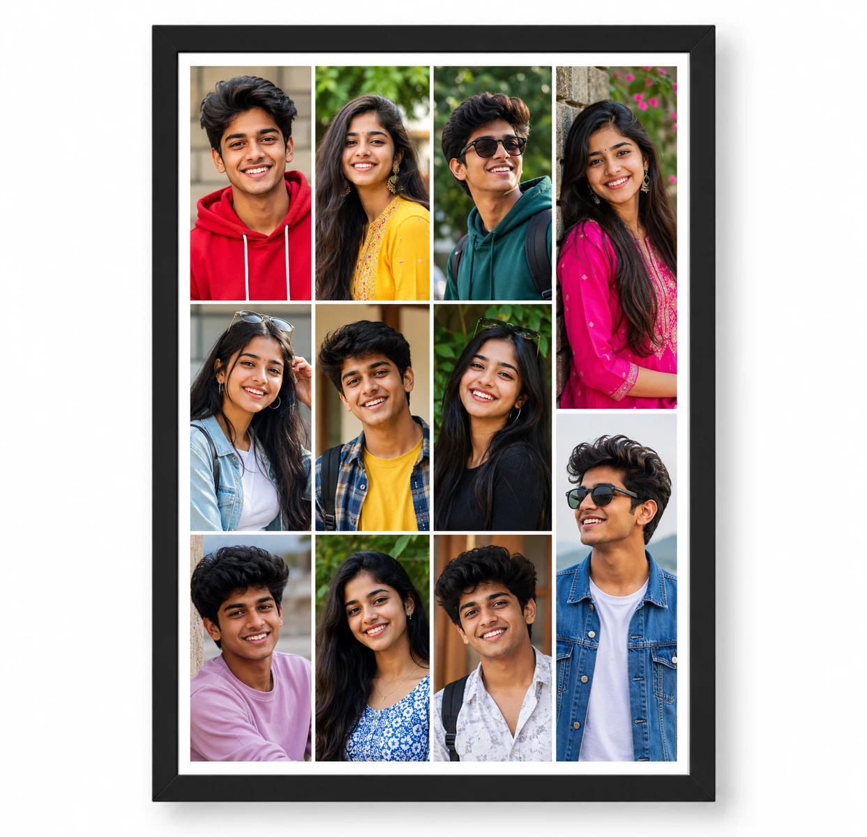 11 Photo Collage Frame 4-Column 3+3+3+2 Uneven Layout 1 11 Photo Collage Frame 4-Column 3+3+3+2 Uneven Layout