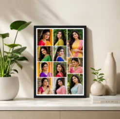 Alternative view of 11 Photo Collage Frame Column Split 4+4+3 Vertical Layout
