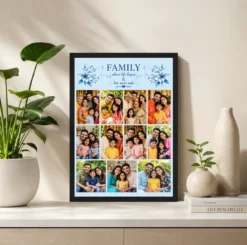 Alternative view of 11 Photo Collage Frame Cool Ice Blue 11 Slot Premium Layout