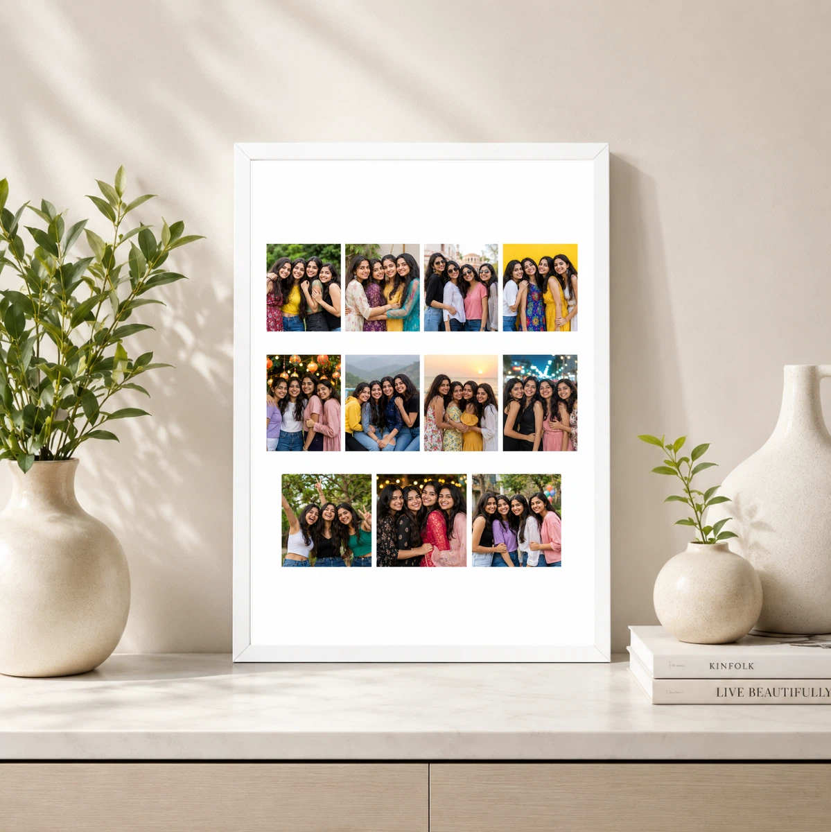 11 Photo Collage Frame Floating Island 11 Slot Minimal Layout 4 11 Photo Collage Frame Floating Island 11 Slot Minimal Layout - Image 4