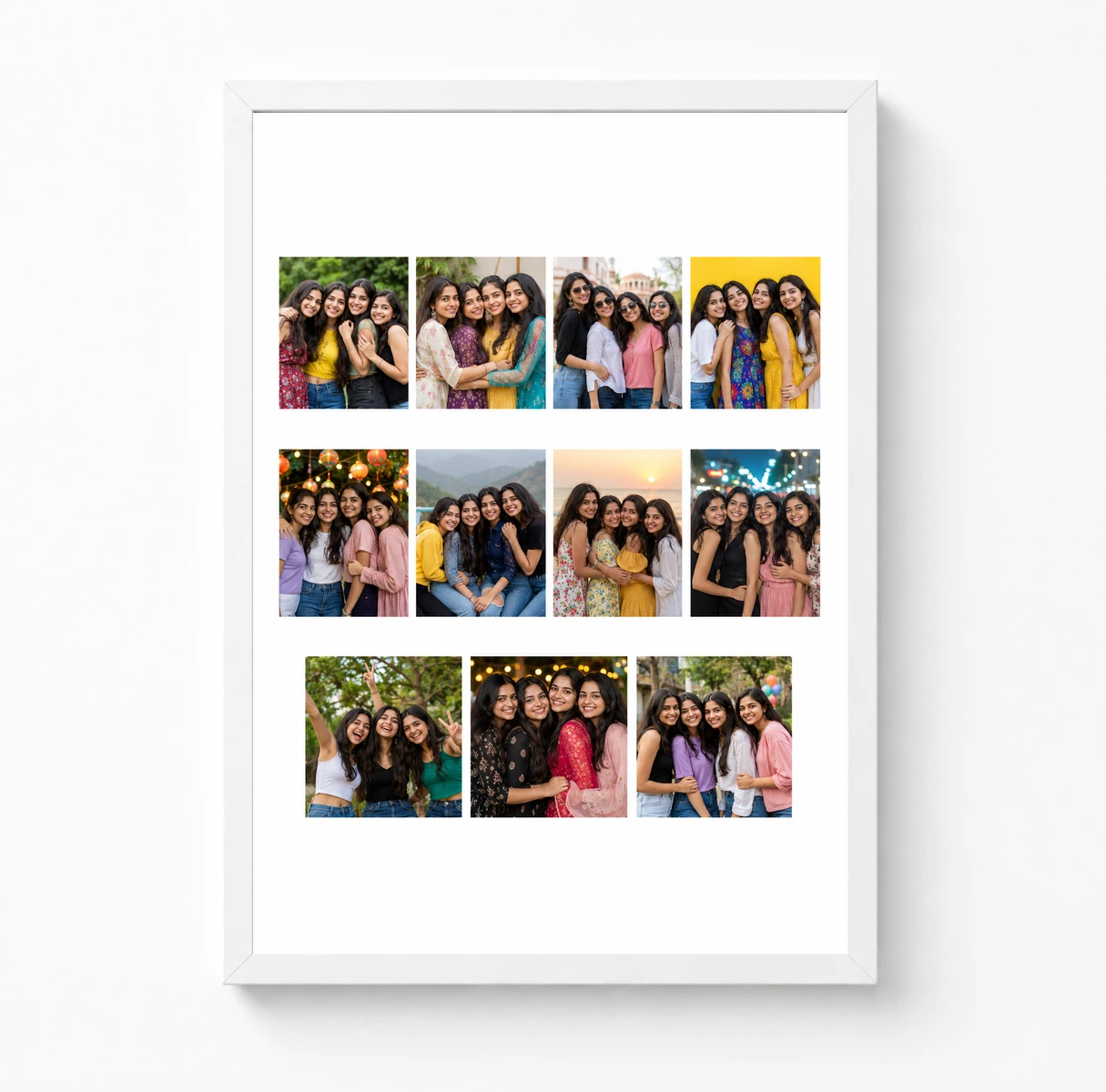 11 Photo Collage Frame Floating Island 11 Slot Minimal Layout 3 11 Photo Collage Frame Floating Island 11 Slot Minimal Layout - Image 3