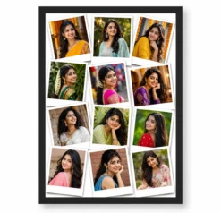 12 Photo Collage Frame 12 Polaroid Scattered Wall Layout