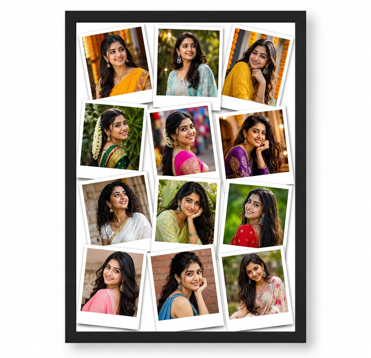 12 Photo Collage Frame 12 Polaroid Scattered Wall Layout 1 12 Photo Collage Frame 12 Polaroid Scattered Wall Layout