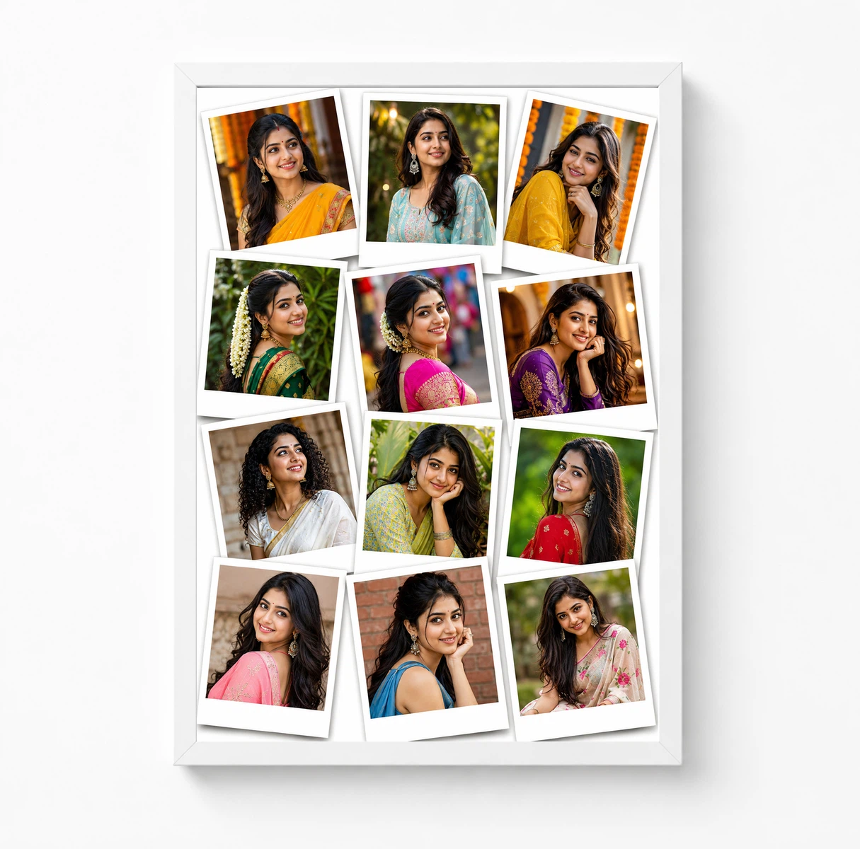 12 Photo Collage Frame 12 Polaroid Scattered Wall Layout 3 12 Photo Collage Frame 12 Polaroid Scattered Wall Layout - Image 3
