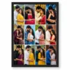 12 photo collage frame 4 column dual row 12 grid layout india 08 black main