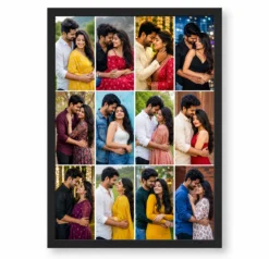 12 Photo Collage Frame 4-Column Dual Row 12 Grid Layout