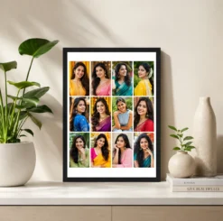 Alternative view of 12 Photo Collage Frame 4x3 Wide Grid Layout