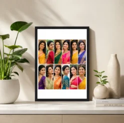 Alternative view of 12 Photo Collage Frame Brick Offset 6+6 Layout