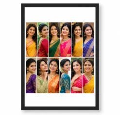 12 Photo Collage Frame Brick Offset 6+6 Layout