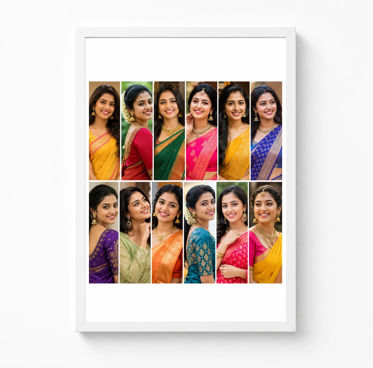 12 Photo Collage Frame Brick Offset 6+6 Layout 3 12 Photo Collage Frame Brick Offset 6+6 Layout - Image 3