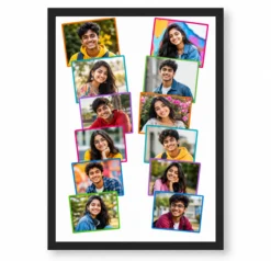 12 Photo Collage Frame Cascade Double Waterfall 12 Layout