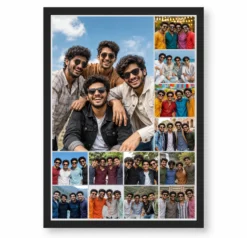 12 Photo Collage Frame Hero + L-Strip 12 Slot Layout