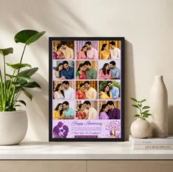 Alternative view of 12 Photo Collage Frame Lilac Purple 12 Slot Elegant Layout