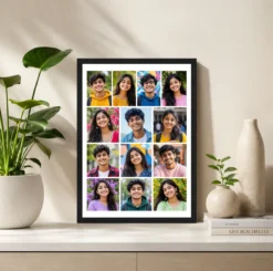 Alternative view of 13 Photo Collage Frame 13 Equal Square Flowing Grid Layout