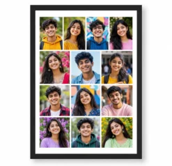 13 Photo Collage Frame 13 Equal Square Flowing Grid Layout