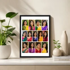 Alternative view of 13 Photo Collage Frame 13 Rounded Soft Square Grid Layout