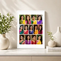 13 Photo Collage Frame 13 Rounded Soft Square Grid Layout 7 13 photo collage frame 13 rounded soft square grid layout india 05 white 2