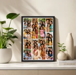 Alternative view of 13 Photo Collage Frame 4-Column 4+3+3+3 Vertical Layout