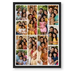 13 Photo Collage Frame 4-Column 4+3+3+3 Vertical Layout