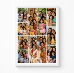 13 photo collage frame 4 column 4 3 3 3 vertical layout india 08 white main