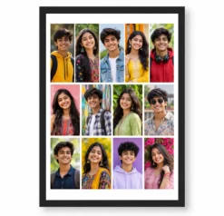 13 Photo Collage Frame 5+4+4 Three Row Layout