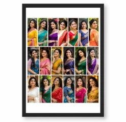 13 Photo Collage Frame Brick Offset 7+6 Two Row Layout