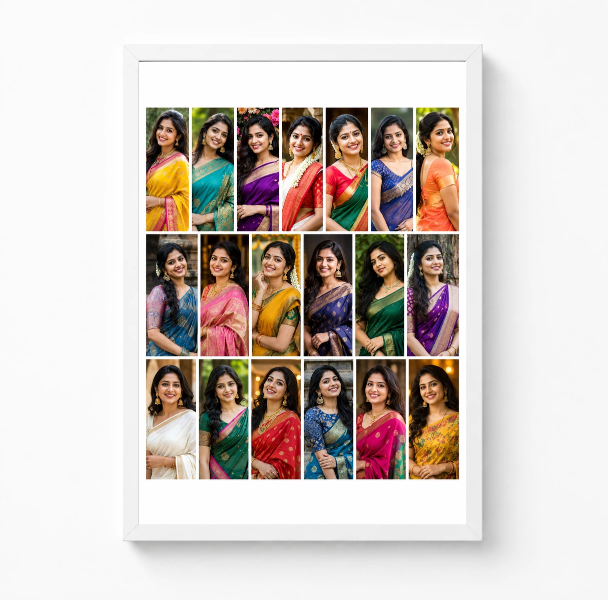 13 Photo Collage Frame Brick Offset 7+6 Two Row Layout 3 13 Photo Collage Frame Brick Offset 7+6 Two Row Layout - Image 3